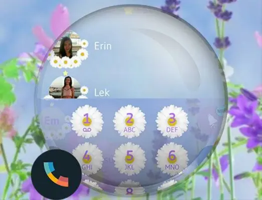 Theme Dialer Love Daisy flower android App screenshot 0