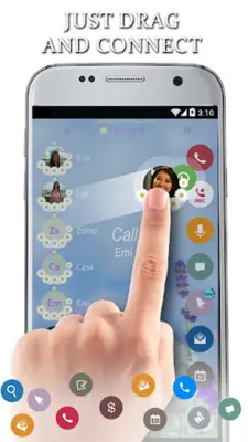 Theme Dialer Love Daisy flower android App screenshot 3