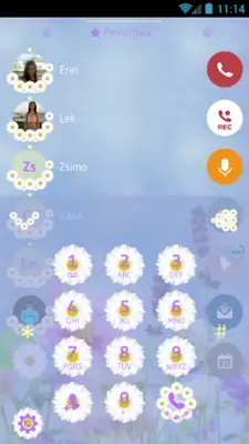 Theme Dialer Love Daisy flower android App screenshot 4