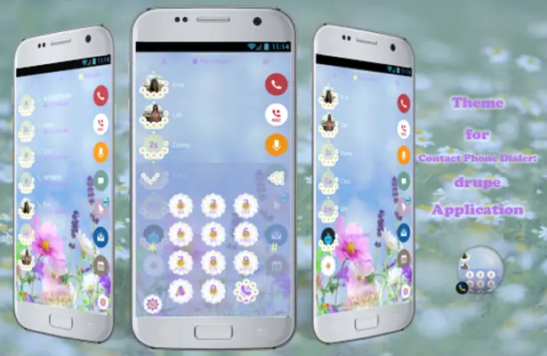 Theme Dialer Love Daisy flower android App screenshot 5